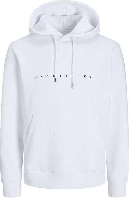 JACK & JONES Star jj sweat hood regular fit hoodie katoenmengsel met capuchon - wit