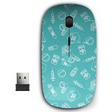 KAWAMOUSE 2.4G ergonomische draagbare USB-draadloze muis voor pc, laptop, computer, notebook met nano-ontvanger