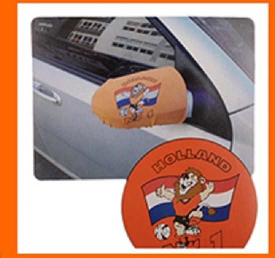 GKS Oranje hoes voor auto spiegel ( set van 2 stuks )