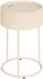 Atmosphera Juna Bijzettafel met opbergruimte - Ø33xH48cm - Beige