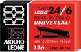 Leone agrafes universelles, modèle 126 24/6, couleur argent, 10 000 pièces, pour bureau