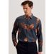 Ted Baker Coltons Hemd Regular Leaf Printed Navy