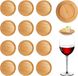 Bamboe Wijnglas Topper Ronde Wijnglazen Opzetstukken Houten Charcuterie Planktoppers Geschikt Voor Wijnglazen Desserts Dranken Kaarsen - Set van 12