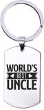 MC Living KadoExpress Sleutelhanger RVS - Worlds Best Uncle