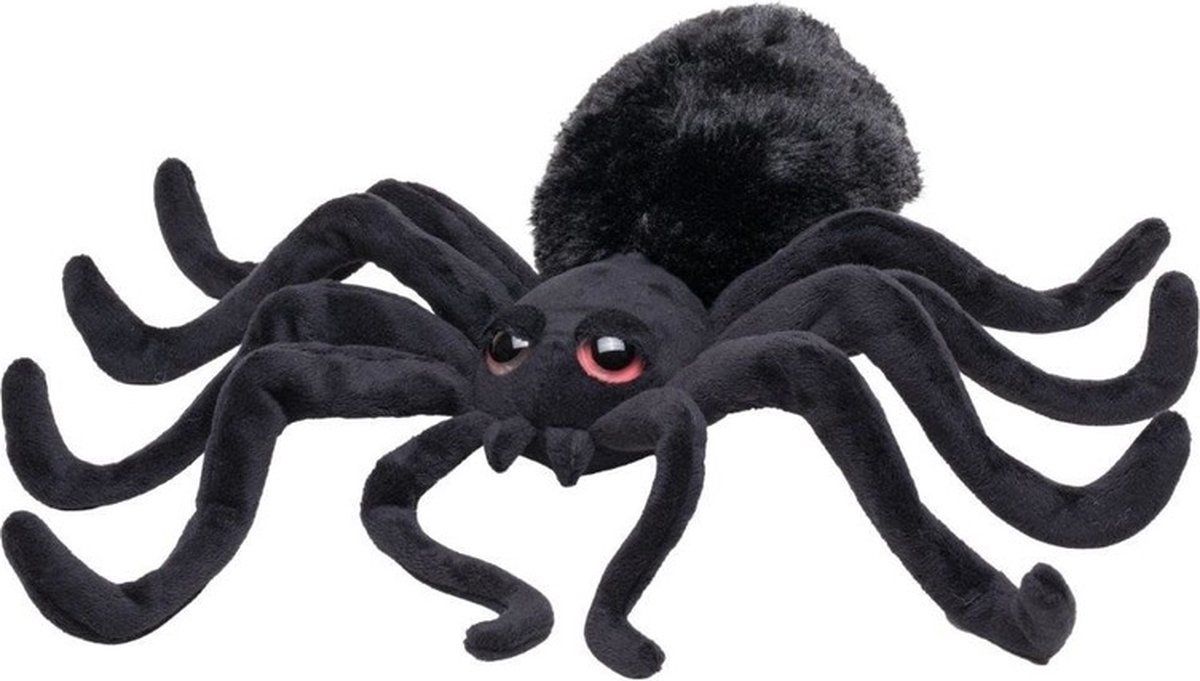 Nature Planet Halloween - Zwarte pluche spin knuffel 40 cm