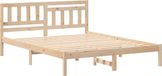 vidaXL Bedframe met hoofdeinde Bruin 140 x 200 cm Massief grenenhout