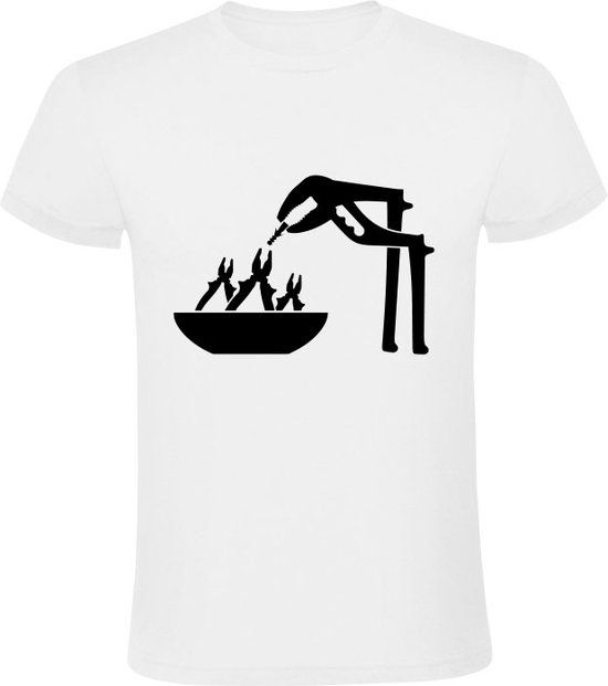 Sol's Hongerige tang Heren T-shirt - Wit - L