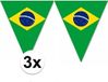 Merkloos / Sans marque Espa Nv Brazilie vlaggenlijn - 3x - 500 cm - plastic