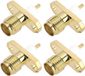 Impact Life SMA-KFD4 4 stuks SMA-paneelaansluiting SMA-KFD4 2-gats RF-coaxiale connector voor antenne-uitzendingen en radio 12,7 x 2,6 x 4,2 mm 50 Ohm