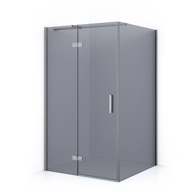 Maxaro Douchecabine Diamond 110x100cm 8mm Rookglas Veiligheidsglas Chroom