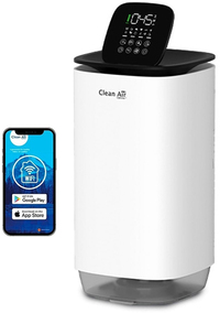 Clean Air Optima CA-806 Smart - 2in1 Hybride Luchtbevochtiger en Luchtreiniger - Zwart/Wit