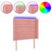 VidaXL Hoofdbord Rose Polyester/Bois 1030 mm Largeur 1180 mm Hauteur 160 mm Profondeur Inclus LED Strip