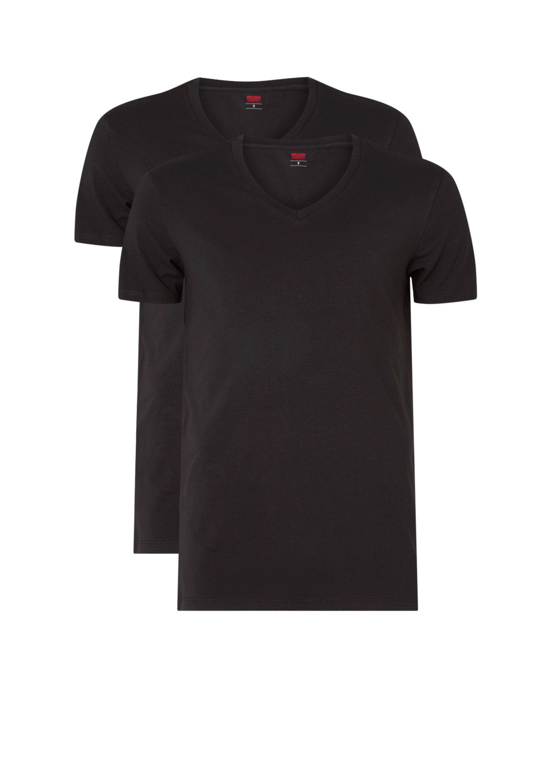 Levi's T-shirt met V-hals in 2-pack - 8718824824192