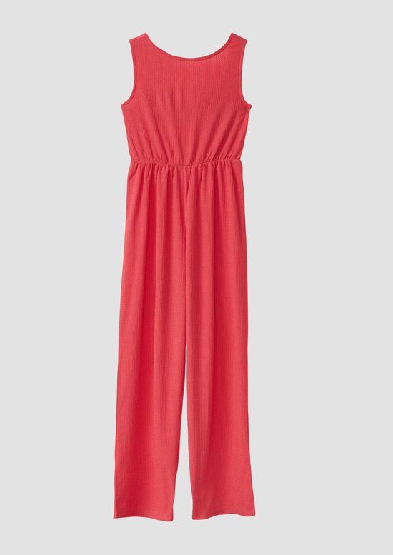 s.Oliver Kinder Jumpsuit Koraalrood Polyester Elastaan Maat 158
