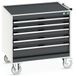 Bott Armoire à tiroirs sur roulettes Cubio 5 tiroirs