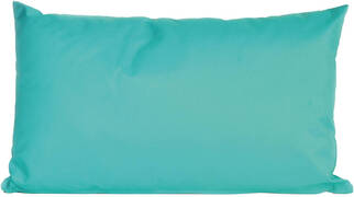 FMK2 Poolgear bank/sier kussens voor binnen en buiten in de kleur aqua blauw 30 x 50 cm - sierkussens