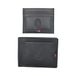 Milan 143441 Set portemonnee en creditcardhouder van 100% leer, Zwart, Standard, Hedendaags