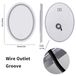 Miroir LED ovale pour salle de bain - Miroir mural pour maquillage et rasage - Anti-buée - Lumière dimmable - Fonction mémoire - Éclairage de fond et avant - 50x70 cm