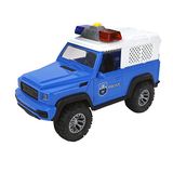 TURBO CHALLENGE - All Terrain Politie - Avontuurlijke Hoed - 022234-1/16 - Klaar om te Rijden - Batterijen Inbegrepen - Wrijvingsauto - Blauw - Plastic - Vanaf 3 jaar