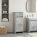 Maison Exclusive Armoire de salle de bain exclusive, couleur gris béton, dimensions 35 x 36,5 x 85 cm, en matériau composite bois