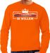 Bellatio Decorations Koningsdag sweater voor heren - frikandel, ik Willem - oranje - feestkleding M