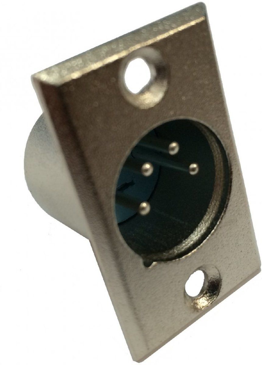 ELECTROVISION XLR 4-pins inbouwconnector (m) - grijs