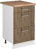 Vicco Keukenonderkast R-Line, Artisanaal eiken/Wit, 50 cm