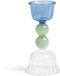 &klevering Perle kandelaar medium groen/ blauw