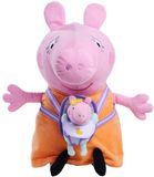 Simba Pluche dier Mama Pig 33 cm met Baby Evie, Peppa Pig
