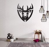 Homemania Wanddecoratie, hert, zwart, van staal, koudgewalst, kunst, huisdecoratie, voor woonkamer, kantoor, muur.