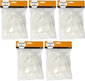 Merkloos / Sans marque Creativ Company B.V. 5x Witte spinnenraggen decoratie 20 gram - Halloween/horror versiering/decoratie