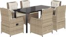 vidaXL Ensemble de jardin 7 pièces Poly rotin beige avec coussins