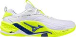 Mizuno Wave Stealth Neo Chaussures d'intérieur Unisexe Handball Blanc/Jaune Clair/Dazzling Blue Taille 38.5