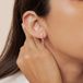 Hey Happiness Zirkonia Oorknopjes Dames - 925 Sterling Zilver 18K Goud Verguld - Hangende Ketting Oorbellen - Hypoallergeen - Goud