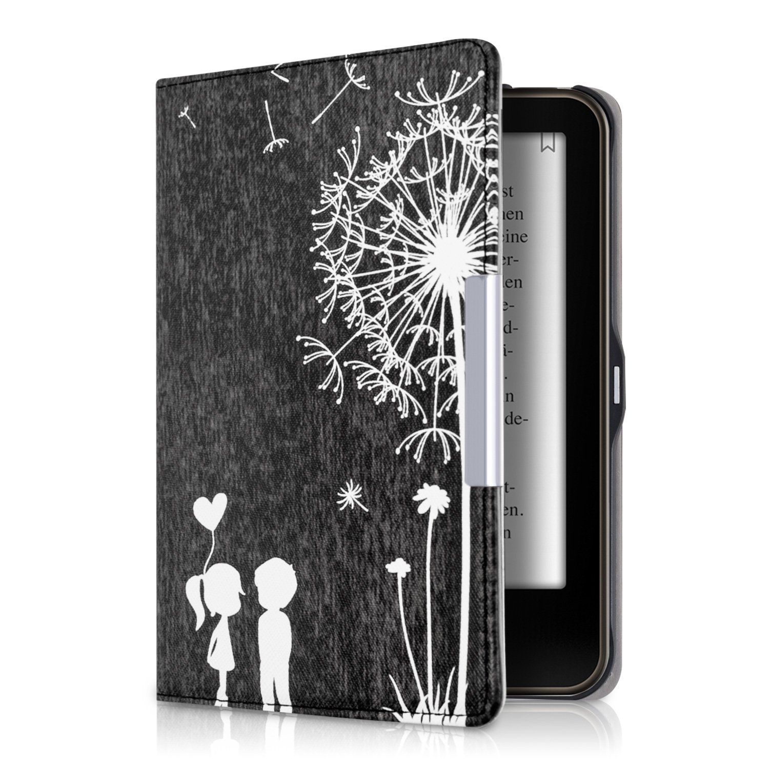 kwmobile E-reader Case for Amazon Kindle Paperwhite 1/2/3/4 HD - Black/White