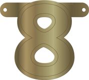 Folat Slingercijfer 8 Junior 12,5 X 11 Cm Karton Goud
