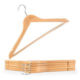 Blumtal Kledinghangers Hout - Set van 20 Kleerhangers - Antislip - Met inkepingen - Naturel