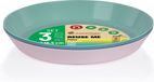 Juypal Hogar Juypal Borden - 3x - pastel tinten - kunststof - D18,5 x H2,5 cm - herbruikbaar - BPA-vrij