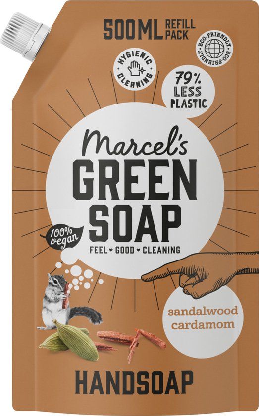 Marcel's Green Soap Hand Soap Refill - Sandalwood & Cardamom - 500ml