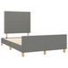 VidaXL Cadre de lit sans matelas, gris foncé, 120x190 cm, avec revêtement en tissu