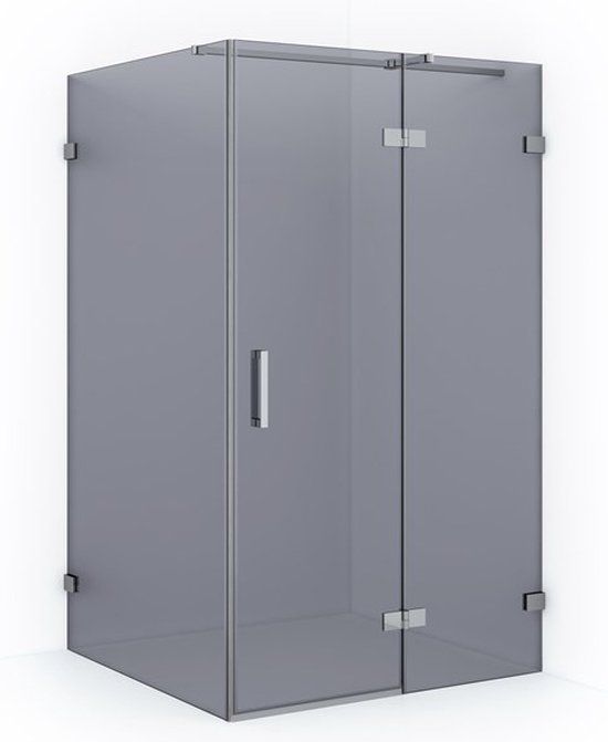 Maxaro Diamond Douchecabine | 120x120 cm Chroom Rookglas Draaideur Vierkant