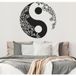 Autocollant mural Yin Yang - 177x177 Cm - Noir