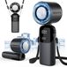 Draagbare ventilator, mini-USB-ventilator met 5 snelheden, 3600 mAh, oplaadbaar, led-display, opvouwbaar, 3-in-1 handventilator voor hand, hals of tafel, voor zomer, reizen en buiten
