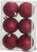 Cosy&Trendy 6x Red Plastic Christmas Balls 6 cm - Glitter - Shatterproof - Christmas Tree Decoration Red