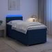 Maison Exclusive - Lit boxspring avec matelas et tête de lit, bleu, 90 x 200 cm, tissu