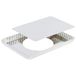 Gobel 125810 taartvorm, geribbeld, rechthoekig, bodem van ijzer, 29 x 20,5 cm, wit