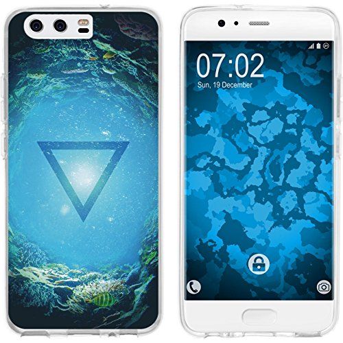 PhoneNatic Case compatibel met Huawei P10 Plus - Silicone Case transparant 2 screen protectors, Motief: 04.
