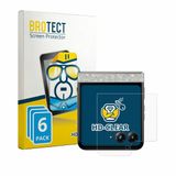 BROTECT - Screenprotector voor Motorola Razr 70 (Achterdisplay) - Folie Beschermfolie transparant 6 Stuks