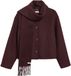 comma s.Oliver Outdoor-Jacke Vrouwen Bordeaux Wol Regular Fit Lange Mouw L