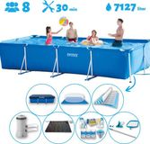 Intex Rechthoekig Opzetzwembad - 450 x 220 x 84 cm - Blauw